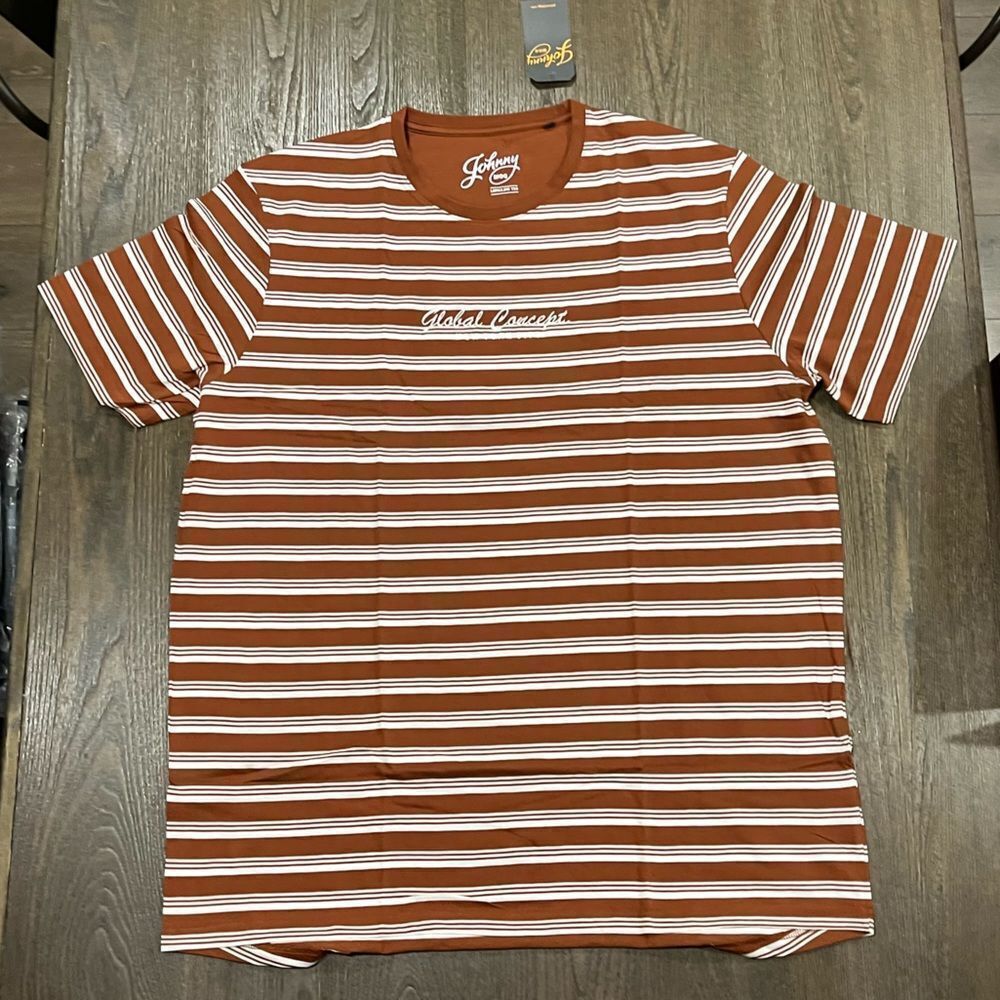 NWT Johnny Bigg Global YD Stripe Longline Tee Brick Size 3X